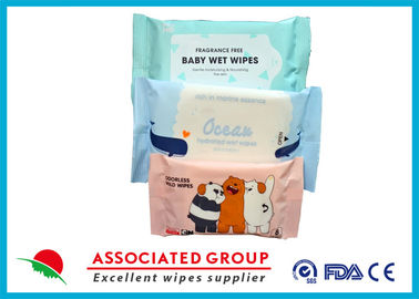 Colorful Tightness Package Baby Wet Tissue 20 *16cm Sheet Size Alcohol Free