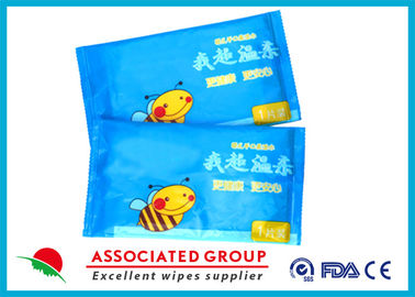 Single Piece Baby Wet Wipes , 55gsm 10PCS / Bag Water Baby Wipes No Fragrance Mini Size