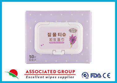 Household Type Makeup Remover Wet Wipes 50pcs 20 * 15cm For Facial / Skin