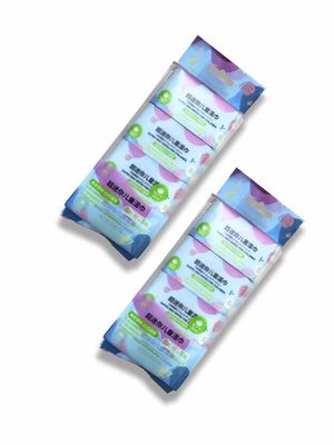 45gsm  Portable Baby Wet Wipes For Children Aloe Vera Essence 8 Pcs*8 Packs