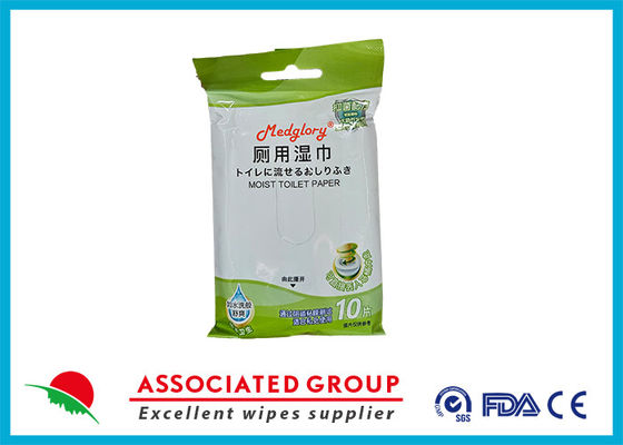 10PCS 메드글로리 플러시블 화장실 빗자루 100% 플라스틱 무료 습한 화장실 조직